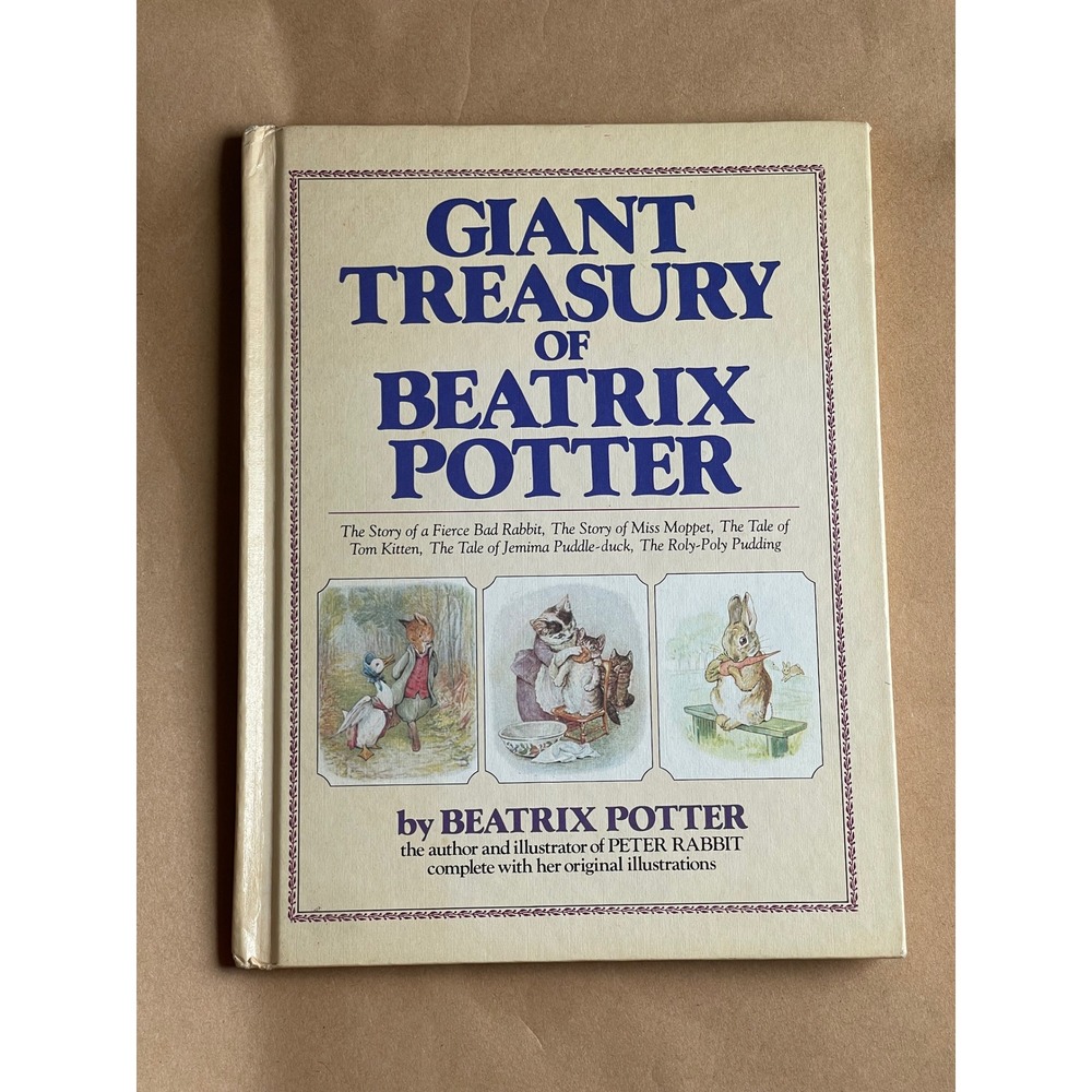 Giant Treasury of Beatrix Potter 1984 Hardcover Derrydale Books Original Art